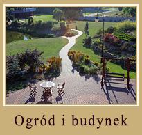 Zajazd - ogród i budynek